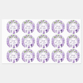 Waterverf Wisteria Wedding Spread The Love Script Labels (Vel)