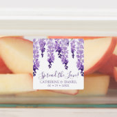 Waterverf Wisteria Wedding Spread The Love Script Labels (Aangebracht)