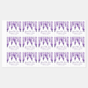 Waterverf Wisteria Wedding Spread The Love Script Labels