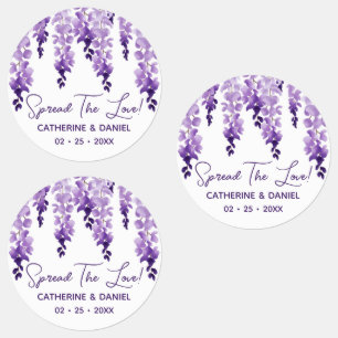 Waterverf Wisteria Wedding Spread The Love Script Labels