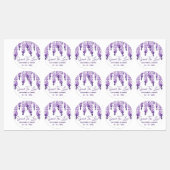 Waterverf Wisteria Wedding Spread The Love Script Labels (Vel)