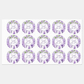 Waterverf Wisteria Wedding Spread The Love Script Labels (Vel)