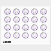Waterverf Wisteria Wedding Spread The Love Script Ronde Sticker (Vel)