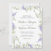 Waterverf Wisteria Wedding Uitnodiging (Voorkant)