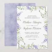 Waterverf Wisteria Wedding Uitnodiging (Voorkant / Achterkant)
