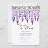 Waterverf Wisteria Wijziging plannen uitstel Feestdagenkaart (Voorkant)