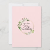 Waterverf Wit Bloemen Blush Roze Brunch & Bubbly Kaart (Achterkant)