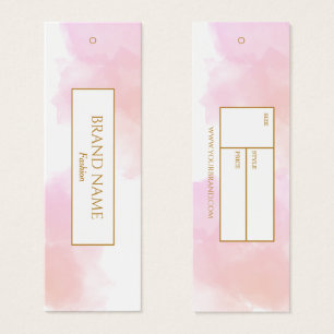 Waterverf Wit Branding Hang label Goud Mini Visitekaartjes