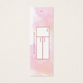 Waterverf Wit Branding Hang label | roze Mini Visitekaartjes (Achterkant)
