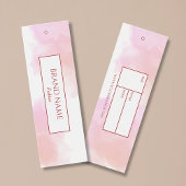 Waterverf Wit Branding Hang label | roze Mini Visitekaartjes