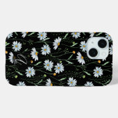 Waterverf Wit Daisy Monogrammed Initiaal Case-Mate iPhone Case (Achterkant (horizontaal))