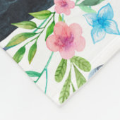 Waterverf wit en zwart swan-meer naadloos fleece deken (Hoek)