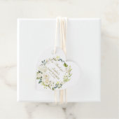 Waterverf Wit Floral Bloom Baby shower Bedankjes Labels (In situ)