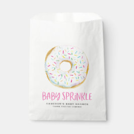 Waterverf Wit Geglazuurde Donut Baby Sprinkle Bedankzakje