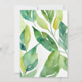 Waterverf Wit & Groen Schattige Leeuw Baby shower Kaart (Achterkant)