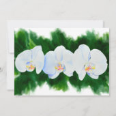 Waterverf wit orchidee schilderen vrijgezellenfees kaart (Achterkant)