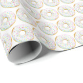 Waterverf wit sprinkle donuts patroon cadeaupapier (Rol Hoek)