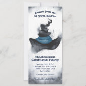 Waterverf Witch's Black Pet Halloween Uitnodiginge (Voorkant)