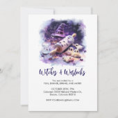 Waterverf Witch's pet met deegroller, Halloween Kaart (Voorkant)