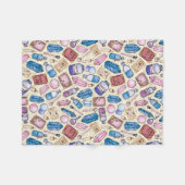 Waterverf Witchy Pattern Fleece Deken (Voorkant (Horizontaal))