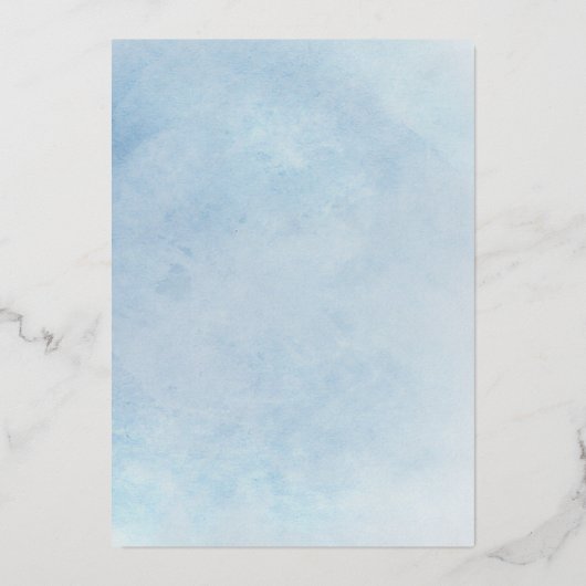 waterverf witgouden kruis doop folie uitnodiging (Achterkant)