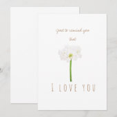 waterverf witte Amaryllis bloemen wenskaart Kaart (Voorkant / Achterkant)