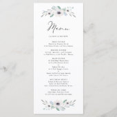 Waterverf witte anemie Botanische menukaart (Voorkant)