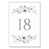 Waterverf Witte Anemonen Garland Tafelnummers (Voorkant)