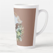 Waterverf Witte Arend Ingelijst Boeket Latte Mok (Rechts)