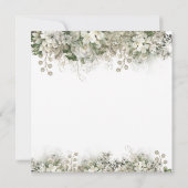 Waterverf Witte Bloem Bruids Douche Uitnodiging (Achterkant)