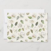 Waterverf Witte Bloemen Bruidsdouche Uitnodiging (Achterkant)