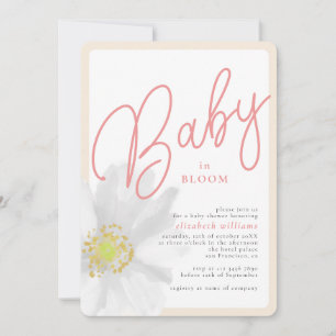 Waterverf Witte Bloemen Chic Baby in Bloom Kaart