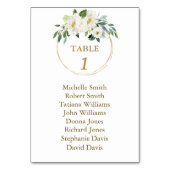 Waterverf Witte Bloemen Doop Stoelenkaart Kaart (Achterkant)