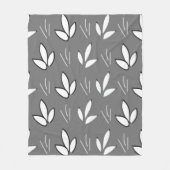 Waterverf witte bloemen fleece deken (Voorkant)