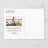  Waterverf Witte Bloemen Foto Afstuderen Aankondigingskaart (Achterkant)