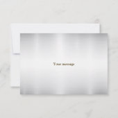 Waterverf Witte Bloemen Gouden Lijst Zilver Blauwg Bedankkaart (Achterkant)