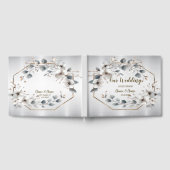 Waterverf Witte Bloemen Gouden Lijst Zilver Blauwg Gastenboek (Volledig)