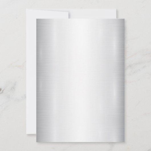 Waterverf Witte Bloemen Gouden Lijst Zilver Blauwg Kaart (Achterkant)