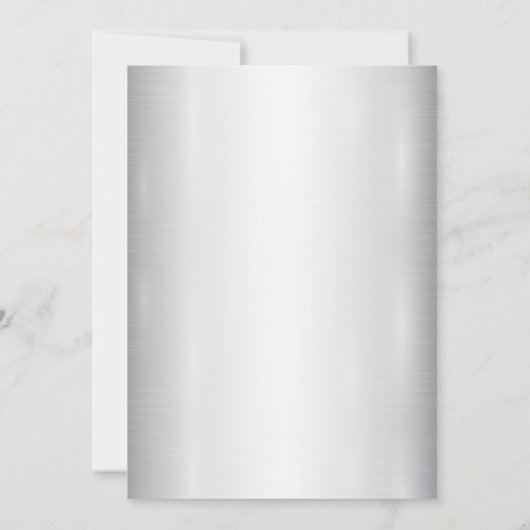 Waterverf Witte Bloemen Gouden Lijst Zilver Blauwg Kaart (Achterkant)