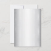 Waterverf Witte Bloemen Gouden Lijst Zilver Blauwg RSVP Kaartje (Achterkant)