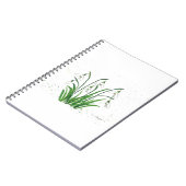 Waterverf witte bloemen notitieboek (Linkerzijde)