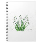 Waterverf witte bloemen notitieboek (Voorkant)