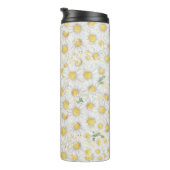 waterverf witte bloemen patroon thermosbeker (Geroteerd rechts)