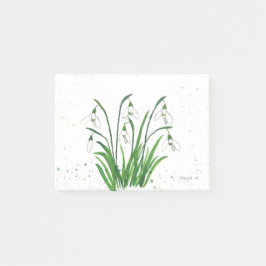 Waterverf witte bloemen post-it® notes