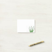 Waterverf witte bloemen post-it® notes (Op bureau)