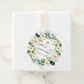 Waterverf Witte bloemen Warm kruis Bedankjes Labels (In situ)