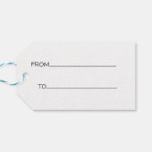 Waterverf Witte bloemen Warm kruis Cadeaulabel (Achterkant Horizontaal)