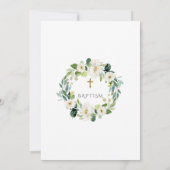 Waterverf Witte bloemen Warm kruis Kaart (Achterkant)