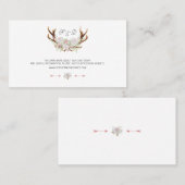 Waterverf Witte Bloemengewei Huwelijkswebsite Visitekaartje (Voorkant / Achterkant)