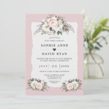 Waterverf Witte Blozende Bloemen Bruiloft